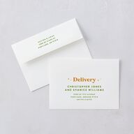 Colorful Retro Stripes Wedding Invitation Envelopes White Sea Foam Both Recipient and Return Addresses Standard Signature