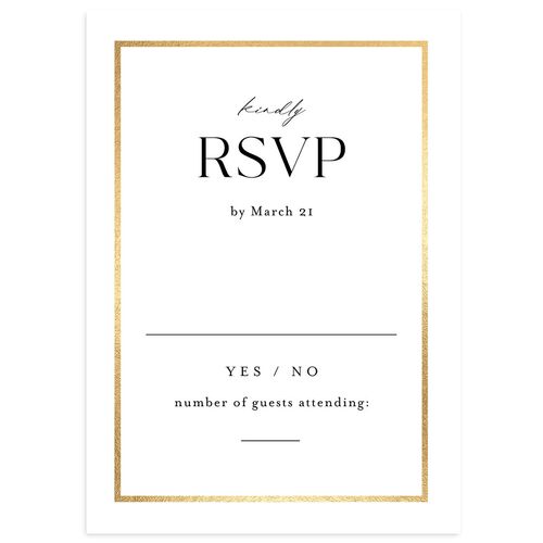 Joyful Union Foil Wedding Response Cards Gold Licorice Signature Standard