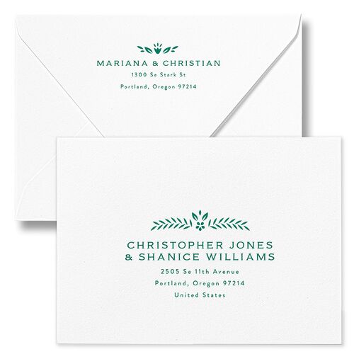 Papel Picado De Mexico Bridal Shower Invitation Euro Envelopes White Ultramarine Both Recipient and Return Addresses Luxe Signature
