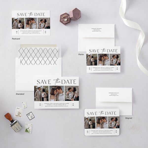 Film Strip Save The Date Magnets Pure White Magnet Paper