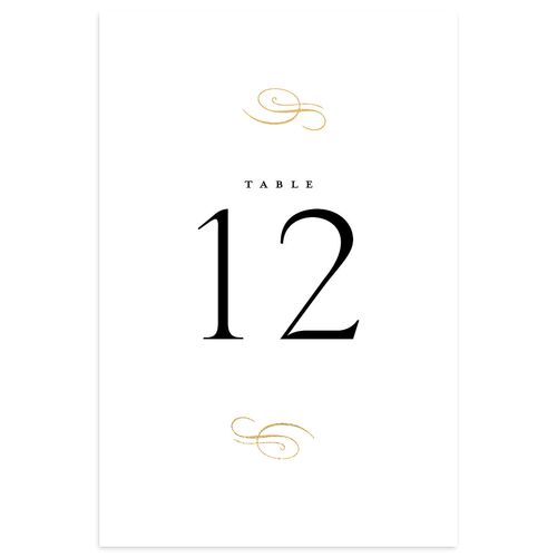 Flourishing Love Table Numbers Gold Pure White Signature
