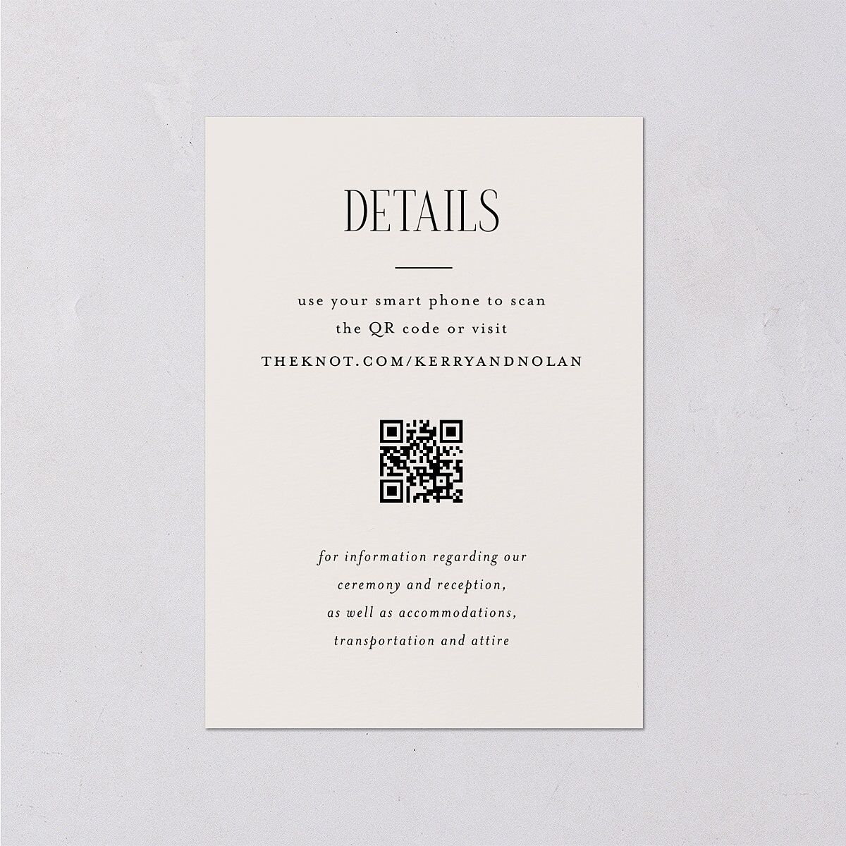 Cosmopolitan Wedding Enclosure Cards — view 1