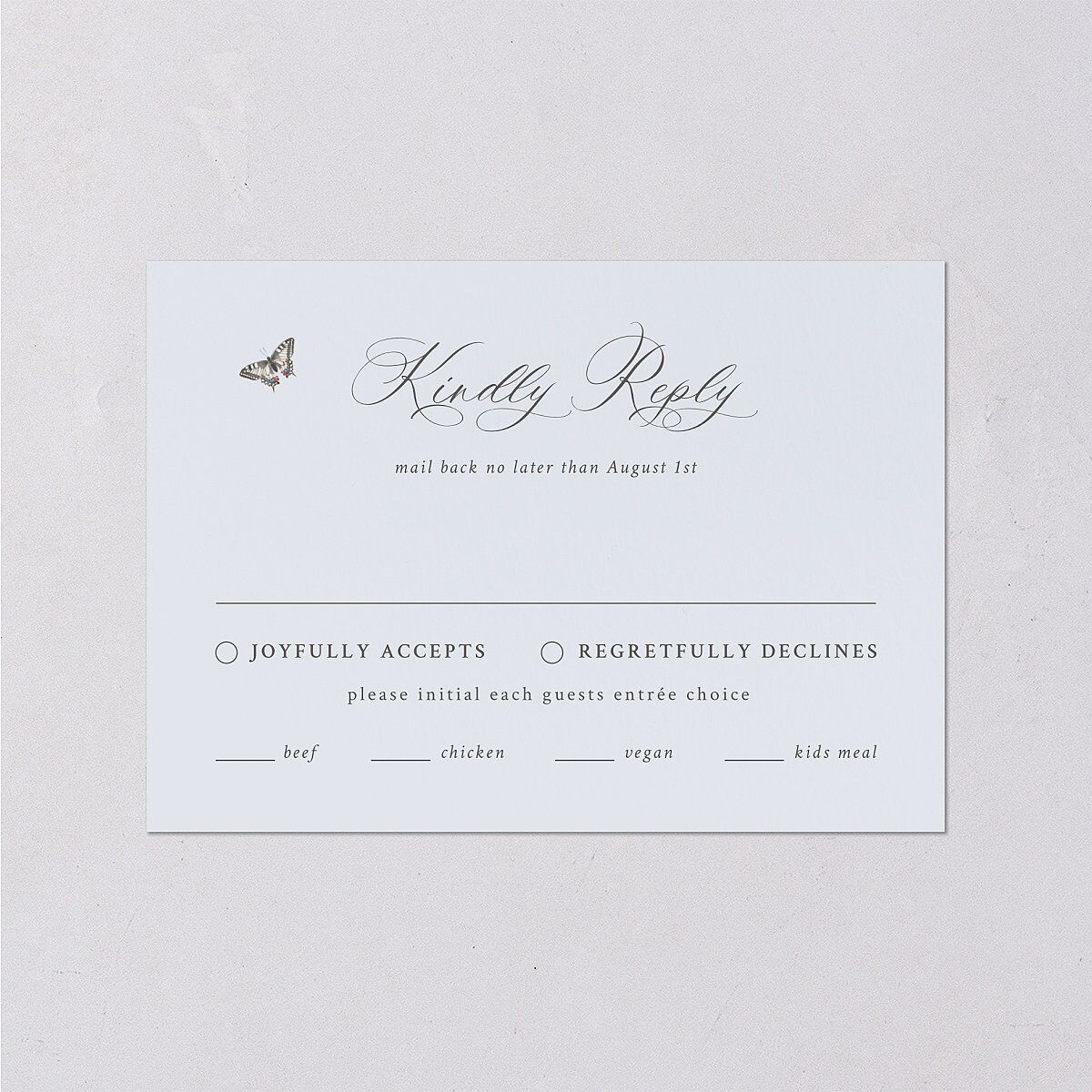 Romantic Floral Mountain Wedding Response Cards Meadow Signature Standard