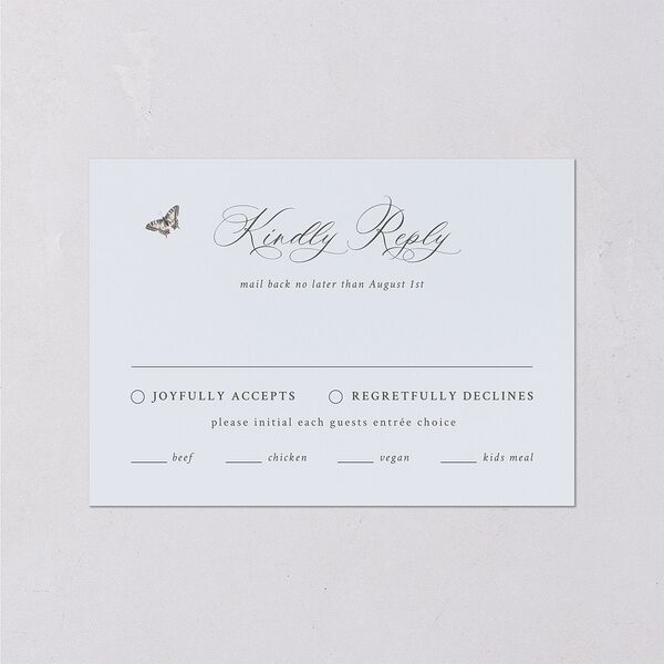 Romantic Floral Mountain Wedding Response Cards Meadow Signature Standard