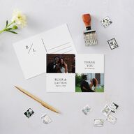 Elegant Photo Apex Thank You Postcards Pure White