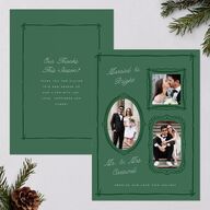 Whimsical Hand Drawn Photo Frames Holiday Cards Eucalyptus Signature Blank Standard Portrait