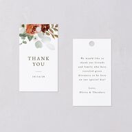 Eucalyptus Bouquet Favor Gift Tags Terracotta Signature