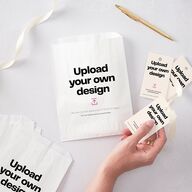 Upload Your Own Design Portrait Photo Gift Tags Pure White Signature