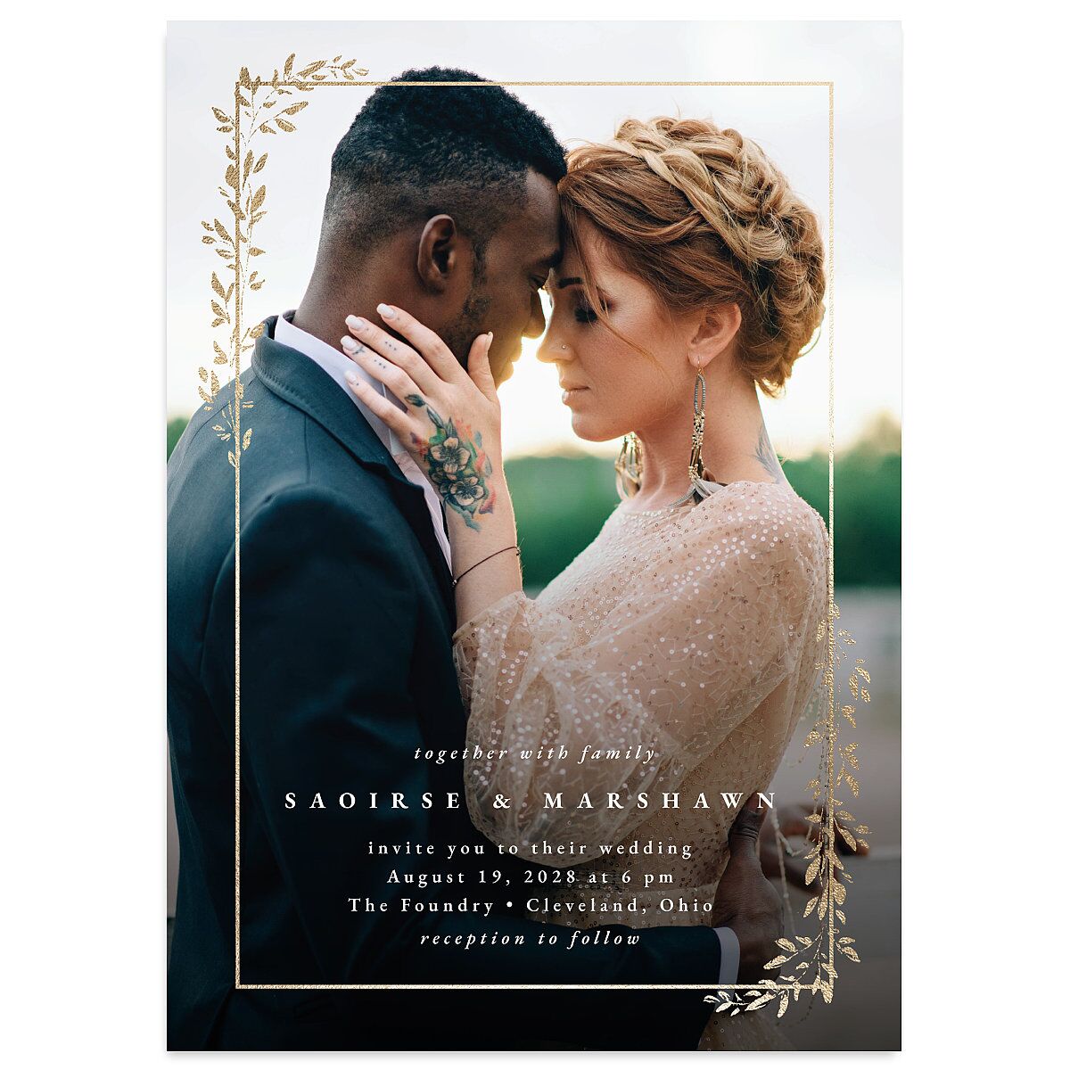 Delicate Frame Wedding Invitations