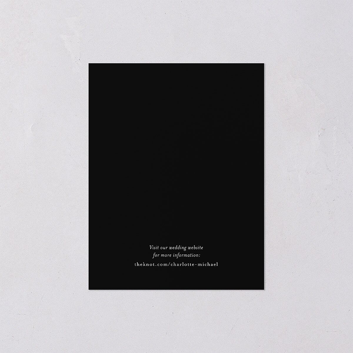 Classic Romantic Photo Save the Date Petite Cards Licorice Signature smooth Blank No Standard