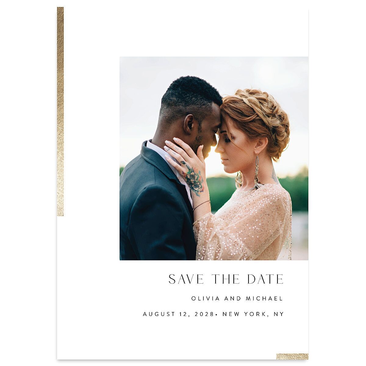 Bar Accent Save The Date Cards