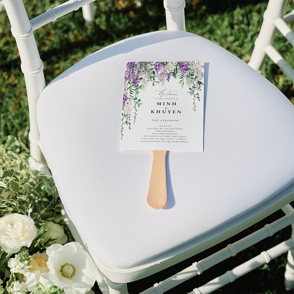 Romantic Wisteria Fan Programs Purple Petal Signature Standard