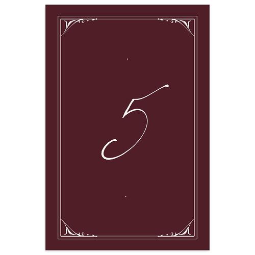 Vintage Gothic Table Numbers Licorice Signature