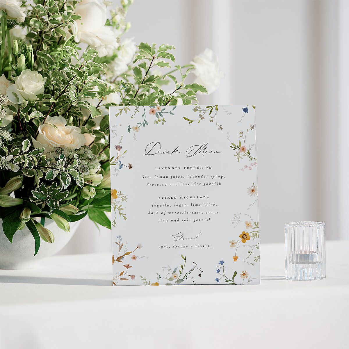 Dainty Wildflowers Bar Bended Tabletop Sign X-small Sunflower Standard Plastic XS Tabletop Bar