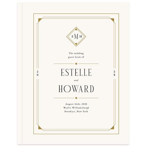 Old Hollywood Glam Guest Books Champagne