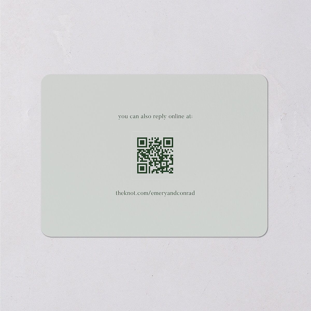 Festive Garland Wedding Response Cards — view 2