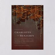 Enchanted Evening Wedding Invitations Rust Signature Blank No Standard