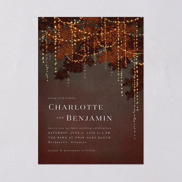 Enchanted Evening Wedding Invitations Rust Signature Blank No Standard