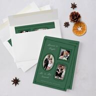 Whimsical Hand Drawn Photo Frames Holiday Cards Eucalyptus Signature Blank Standard Portrait