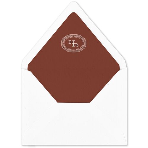 Elegant Western Monogram Euro Envelope Liners Red Clay Luxe