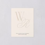 Connected Monogram  Save the Date Petite Cards Cream Signature smooth Blank Standard No