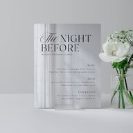 The Night Before Mirrored Acrylic Bar Tabletop Sign X-small Midnight Standard Mirrored Acrylic XS Tabletop Bar