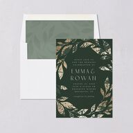 Gilded Leaves Standard Envelope Liners Standard Hunter Green Liner