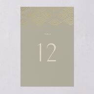 Boho Texture Table Numbers Gold Deep Olive Signature