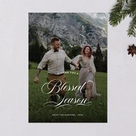 Blessed Holiday Holiday Cards Garnet Signature Blank Standard Portrait