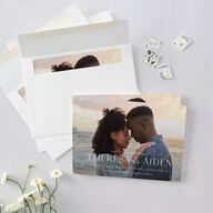 Simply Refined Photo Wedding Invitations Barely Peach Signature Blank No Standard