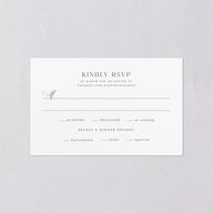 Formal Wisteria Garden Crest All-in-One Wedding Invitations by Bridgerton Purple Haze Signature Light Both Recipient and Return Addresses No