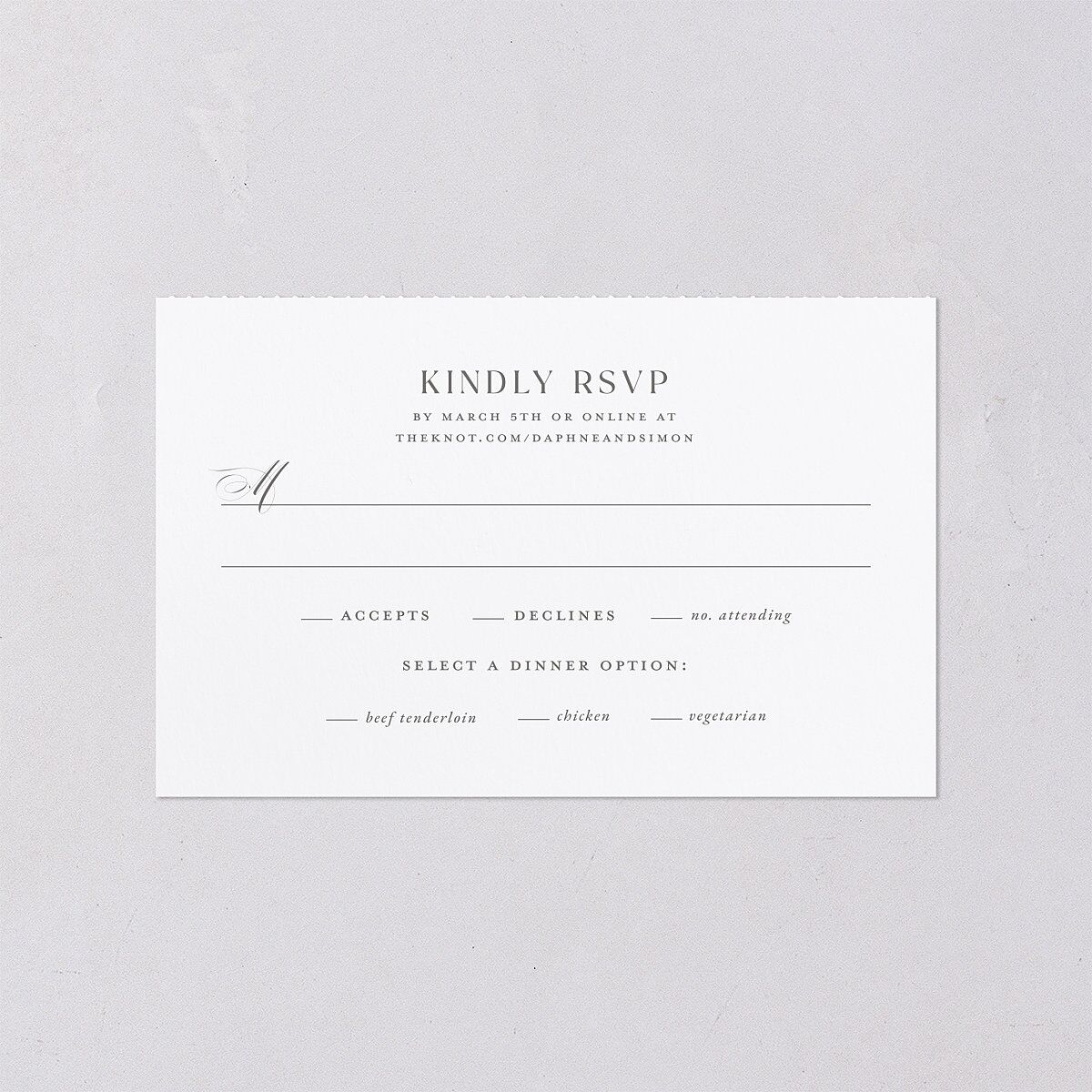 Formal Wisteria Garden Crest All-in-One Wedding Invitations by Bridgerton — view 4