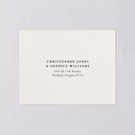 Elegant Editorial Page All-in-One Wedding Invitations Champagne Signature Light Both Recipient and Return Addresses No