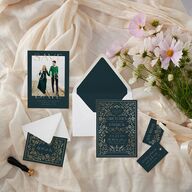 Storybook Filigree Euro Envelope Liners Dark Night Luxe