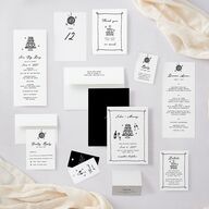 Hand Drawn Cake Thank You Cards Pure White