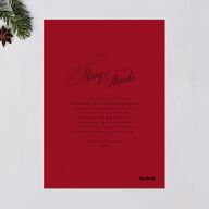 Holiday Eclectic Wavy Frame Holiday Cards Ruby Portrait  Signature Blank Standard