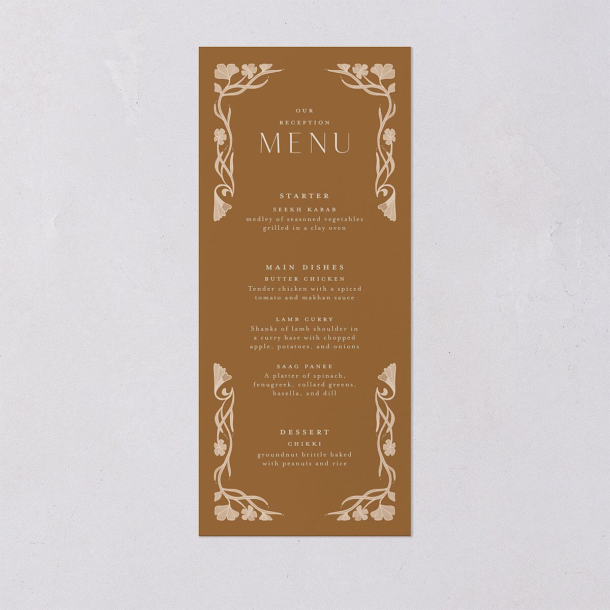 Indian Majestic Legacy Elephants Menus Saddle Signature