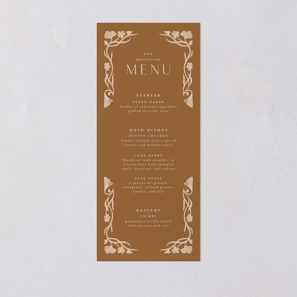 Indian Majestic Legacy Elephants Menus Saddle Signature