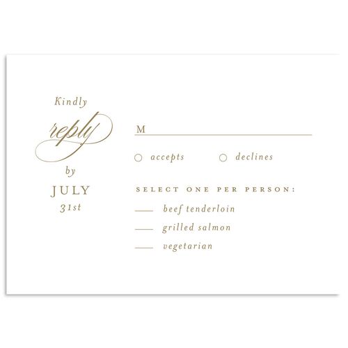 Classic Calligraphy Wedding Response Cards Fawn Signature Standard