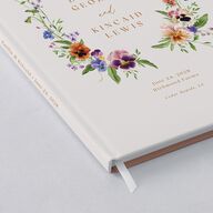 Wild Pansies Guest Books Rose Gold