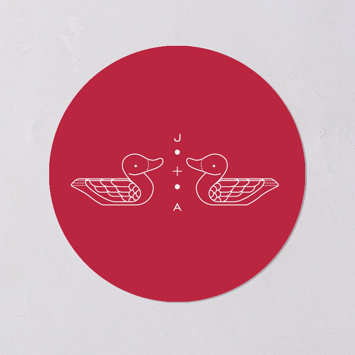 Eternal Devotion Wedding Stickers Garnet Circle