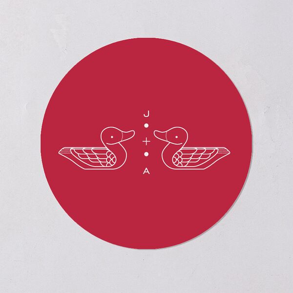 Eternal Devotion Wedding Stickers Garnet Circle