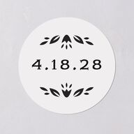 Papel Picado De Mexico Wedding Stickers Taupe Circle