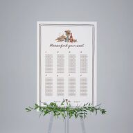 Hand Drawn Tablescape Standard Seating Chart Large Linen Standard Indoor Foam Core L Seating