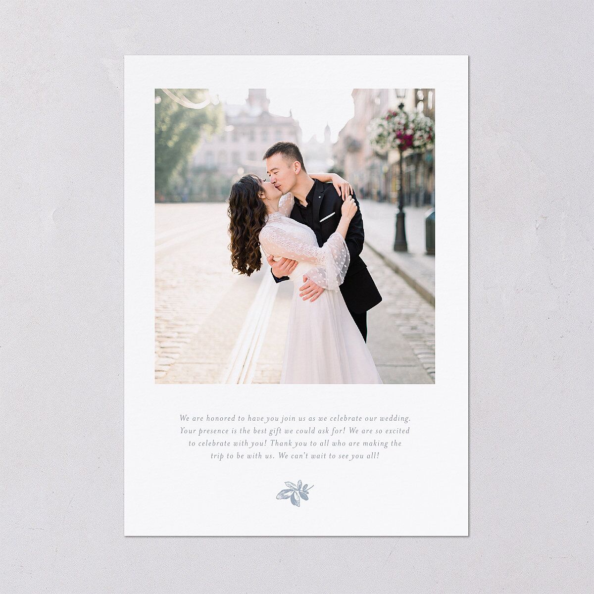 Vintage Hydrangea Garden Crest Wedding Invitations Slate Signature Blank No Standard