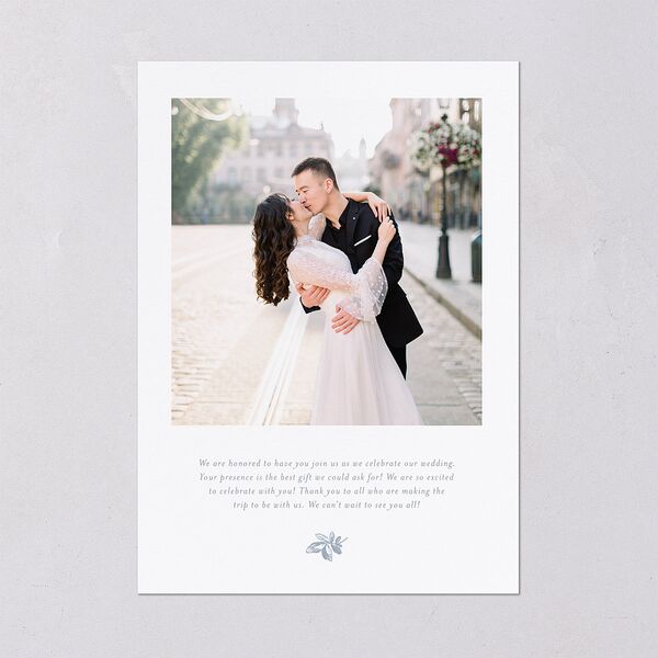Vintage Hydrangea Garden Crest Wedding Invitations Slate Signature Blank No Standard