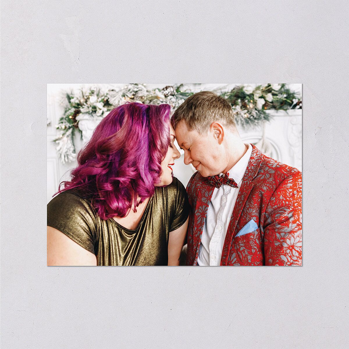 Vertical Names Wedding Enclosure Cards Pure White Signature Standard