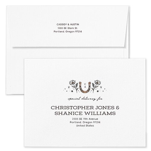 Southwestern Nouveau Wedding Invitation Envelopes Merlot Terracotta Recipient Address Standard Signature