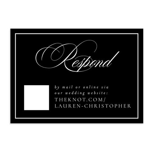 Lasting Frame QR Code RSVP Cards Pure White Signature Standard