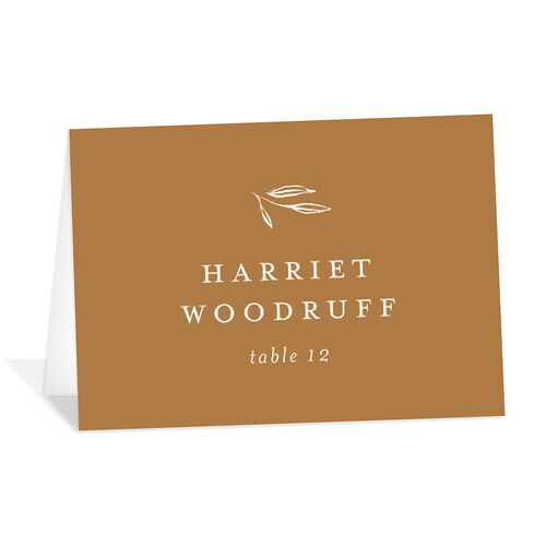 Minimal Leaves Place Cards Saddle Signature
